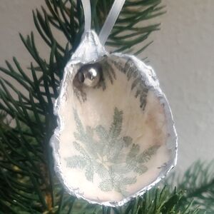 Oyster shell Christmas ornaments